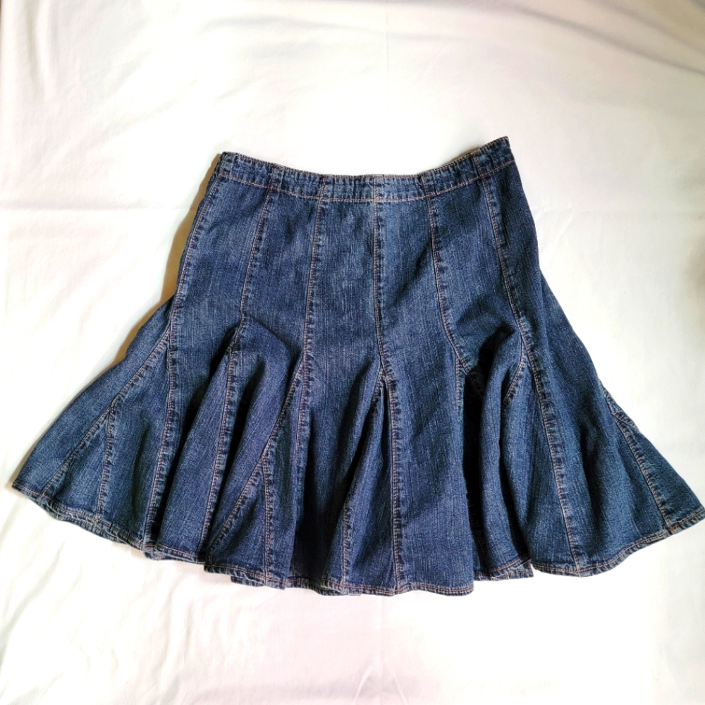 GAP Blue Mini Fit and Flare Skirt